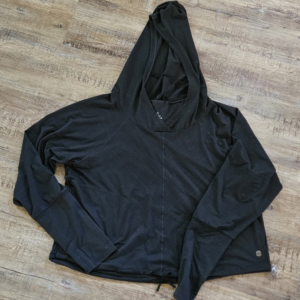 prAna Gym Athletic Crop Pullover Hoodie L